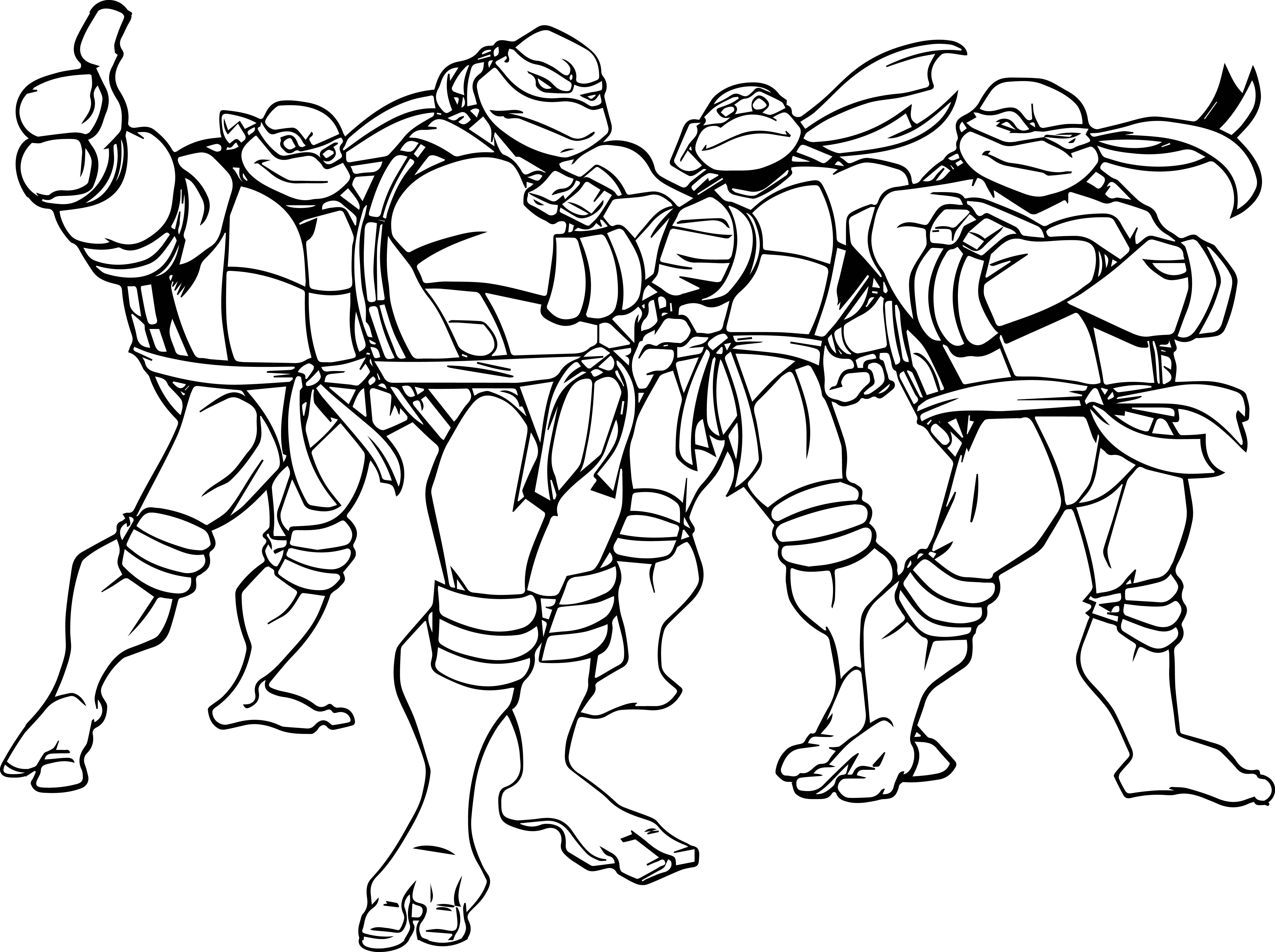Michelangelo Ninja Turtle Coloring Page