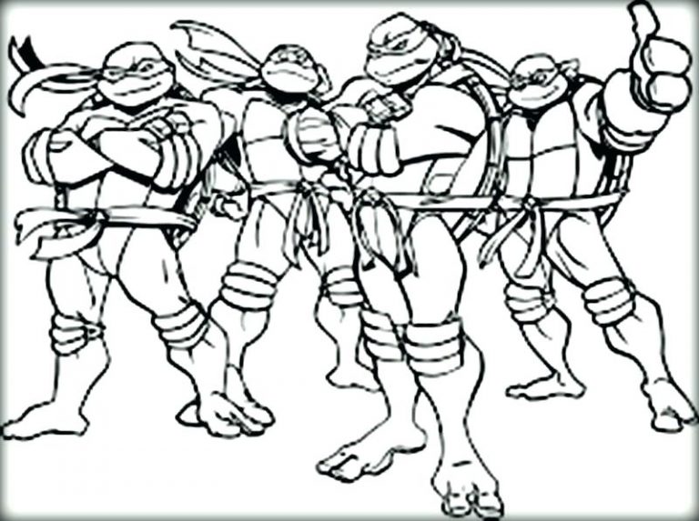 768x573 Ninja Turtle Coloring Pages Michelangelo
