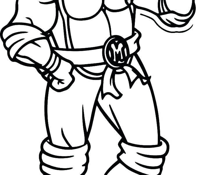678x600 Free Printable Ninja Turtle Coloring Pictures Michelangelo Ninja