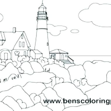 380x380 Astounding Michigan Coloring Pages Amazing Lighthouse Coloring