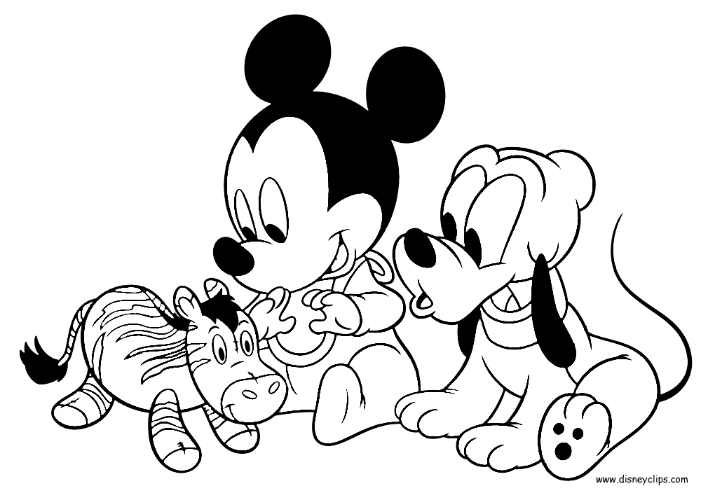 1000x704 Mickey Coloring Pages Fresh Baby Mickey Mouse And Friends Coloring
