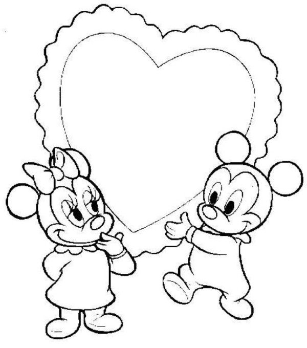 Mickey And Minnie Coloring Pages