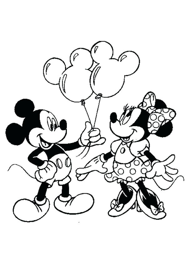 595x842 Free Minnie Mouse Coloring Pages Cute Mickey On Cartoon Minnie