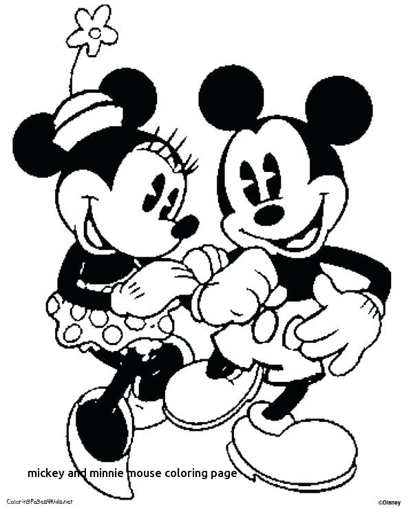 600x738 Mickey And Minnie Mouse Coloring Page