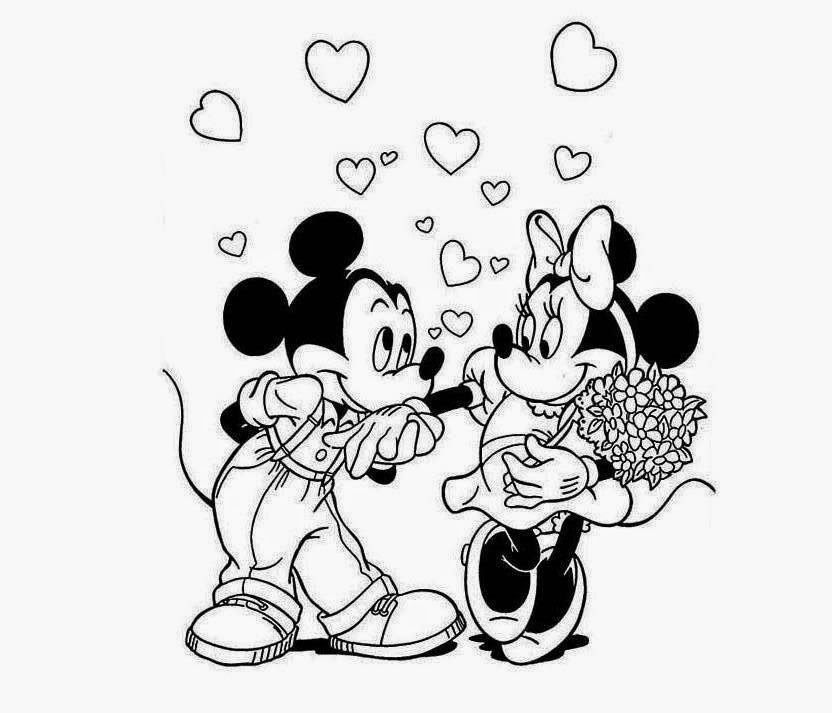 832x713 Minnie And Mickey Mouse Drawing