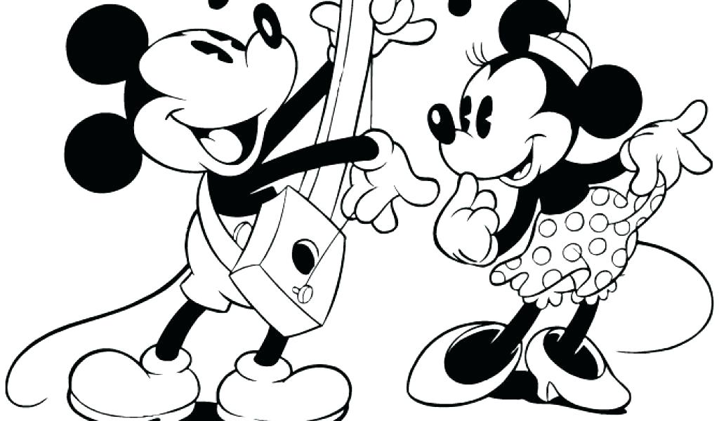 1024x600 Minnie And Mickey Kissing Coloring Pages Coloring Pages Rabbits