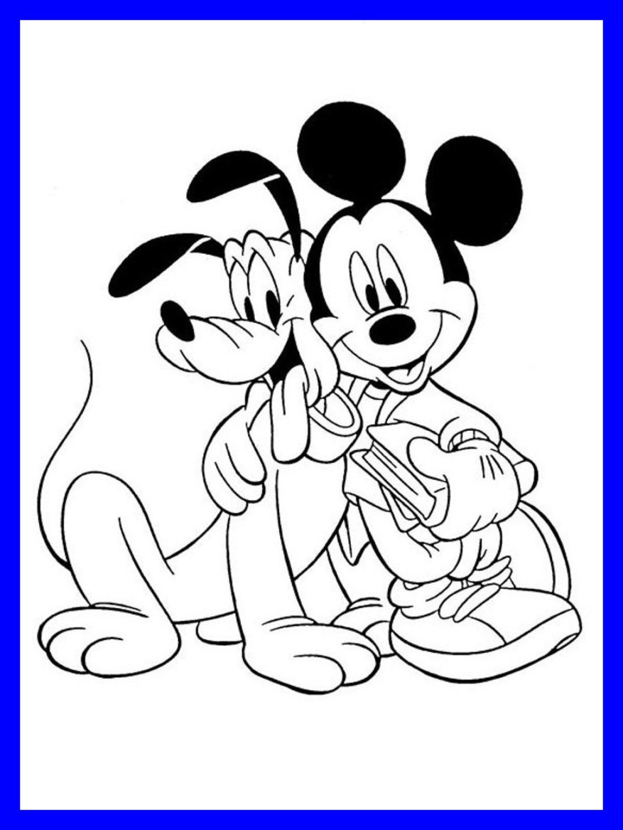 877x1167 Unbelievable Mickey Mouse And Pluto Coloring Pages Newyork Rp