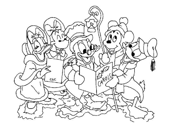 736x522 Mickey Christmas Coloring Pages