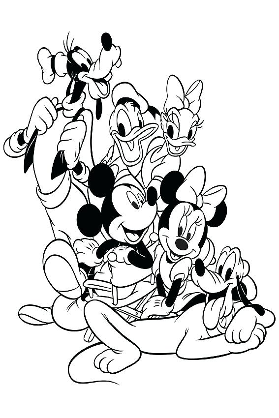 567x850 Mickey Coloring Page Friends Together Mickey Free Printable Mickey