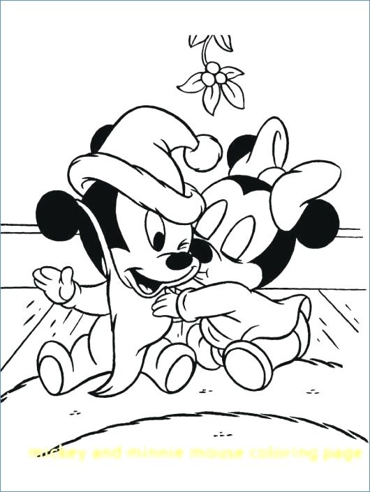530x706 Mickey Minnie Mouse Disney Merry Christmas Coloring Page