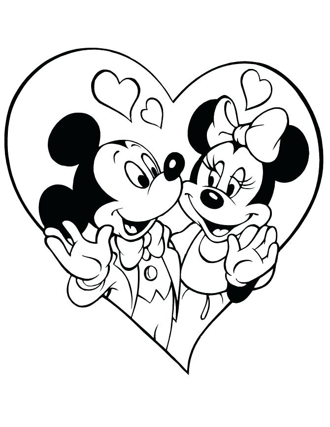 670x867 Mickey Mouse And Minnie Coloring Pages 14
