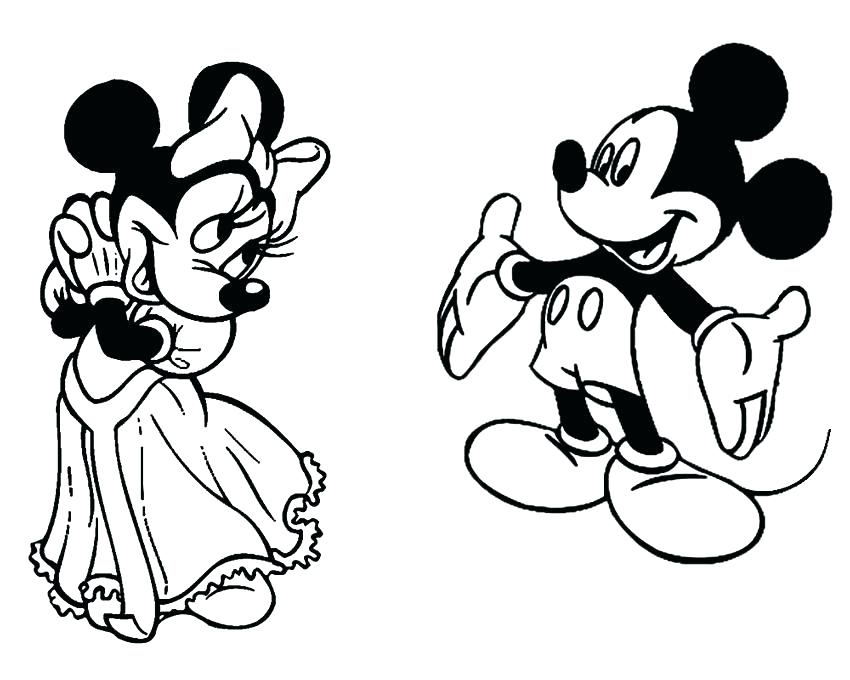 850x680 Mickey And Minnie Coloring Pages To Print