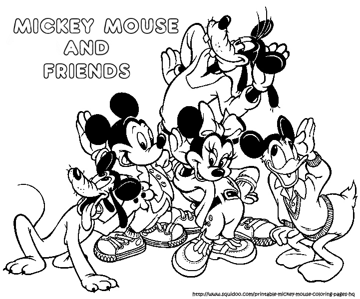721x600 Perfect Mickey And Friends Coloring Pages For Your Colori