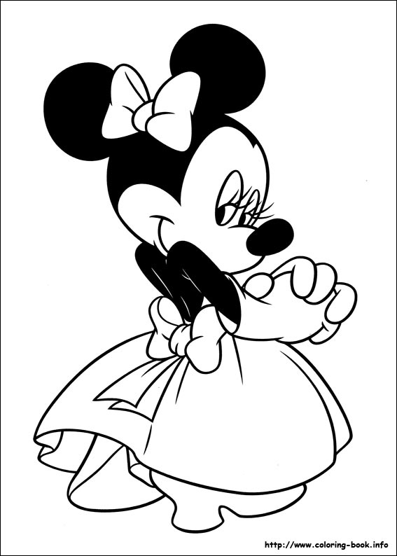 567x794 Minnie Mouse Coloring Picture