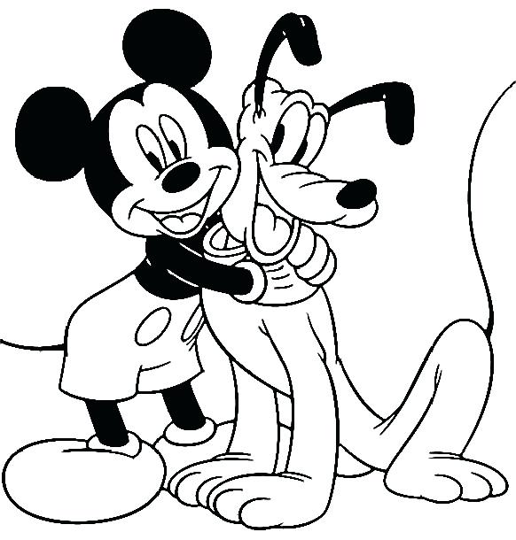 582x610 Mickey Mouse Pluto Coloring Pages Coloriage De Et And Fashionzen