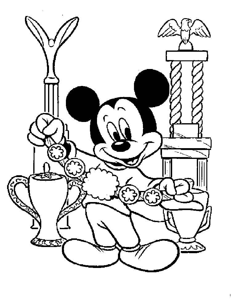 Mickey Mouse Baseball Coloring Pages