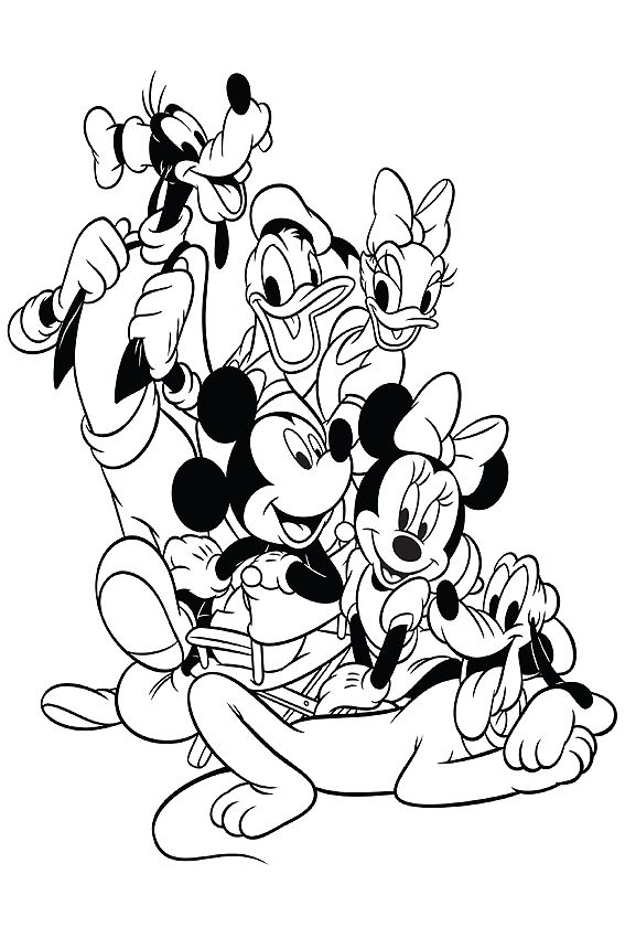 567x850 Mickey Mouse Characters Coloring Pages Mickey Mouse Clubhouse