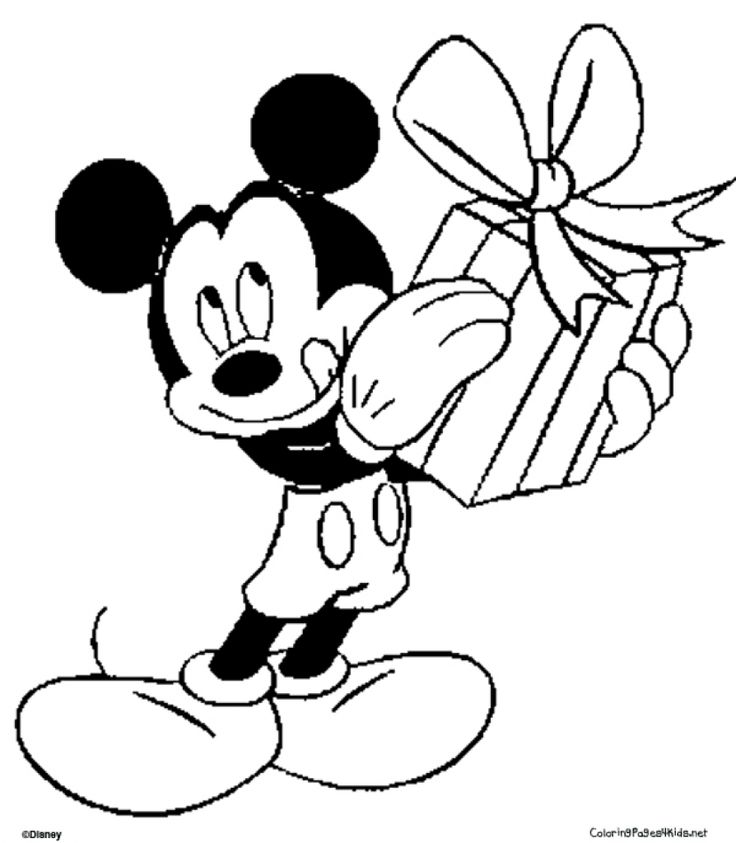 Mickey Mouse Christmas Coloring Pages