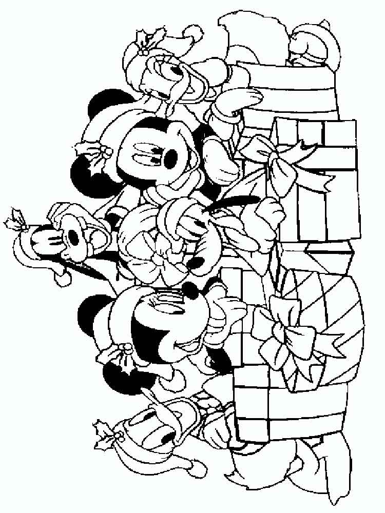 750x1000 Mickey Mouse Christmas Coloring Pages. Free Printable Mickey Mouse