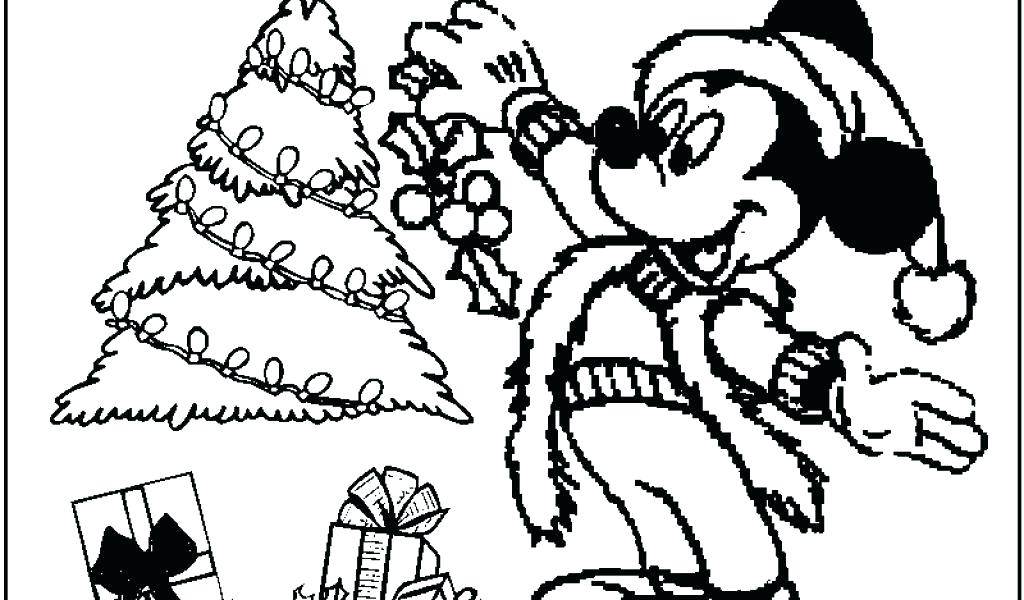 1024x600 Mickey And Minnie Christmas Coloring Pages