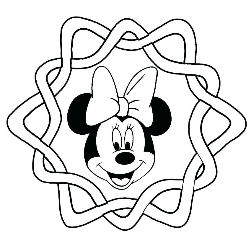 850x850 Minnie Mouse Face Coloring Pages Mickey Mouse Head Outline