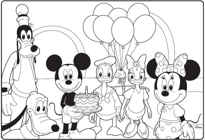 698x477 Mickey Mouse Clubhouse Coloring Pages Free Printable In Of Plan 12