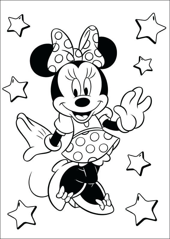 567x794 Minnie Mouse Coloring Page Mickey Mouse Coloring Pages Free