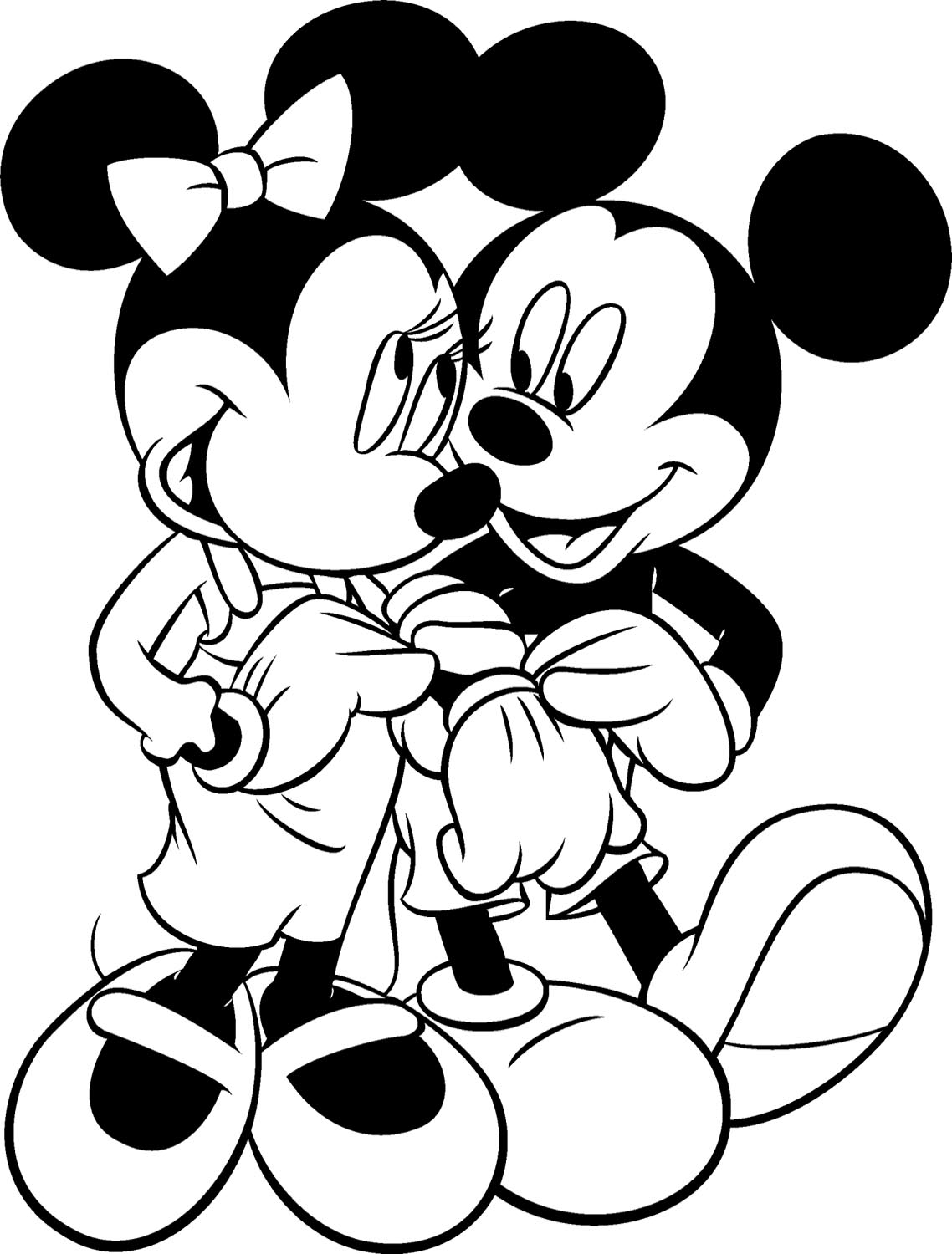 1138x1500 Coloring Pages Of Mickey And Minnie Mouse