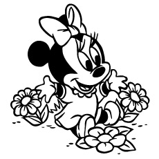 230x230 Top 25 Free Printable Cute Minnie Mouse Coloring Pages Online