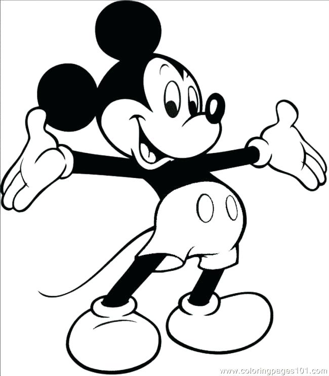650x744 Mickey Mouse Coloring Pages Online Free Mickey Mouse Coloring