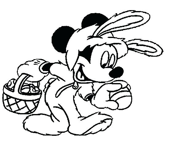 Mickey Mouse Easter Coloring Pages