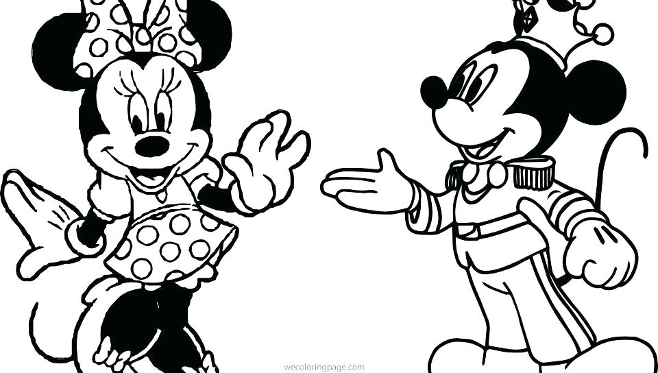 960x544 Coloring Pages Minnie And Mickey