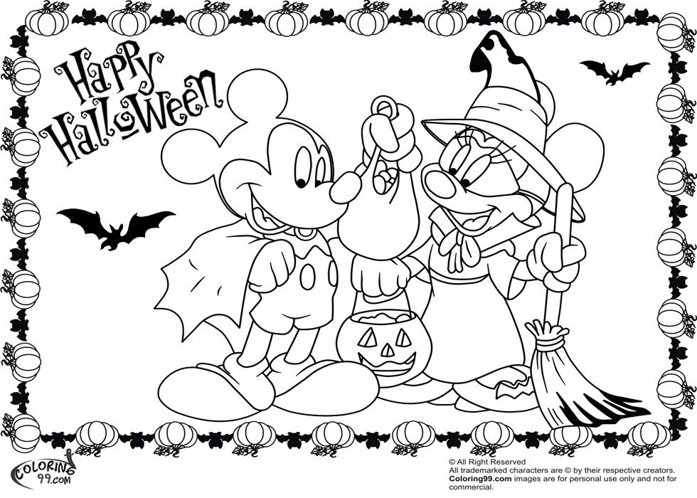 980x700 Mickey Mouse Halloween Coloring Pages 31 Disney Princess Halloween