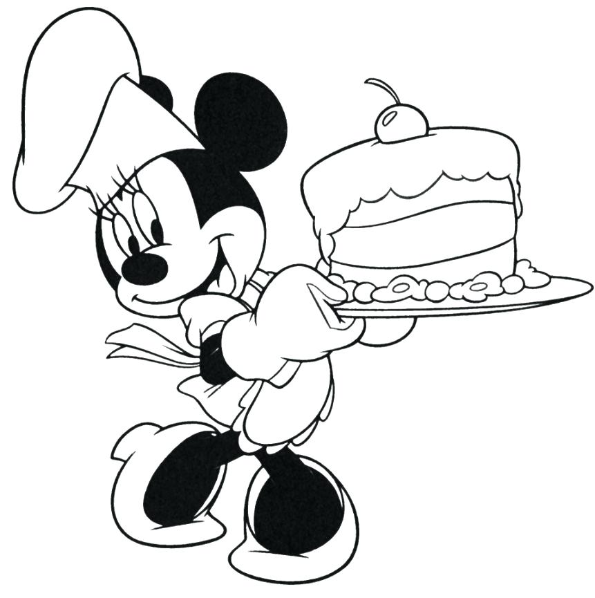 861x865 Mickey Mouse Happy Birthday Coloring Pages On His Amazing