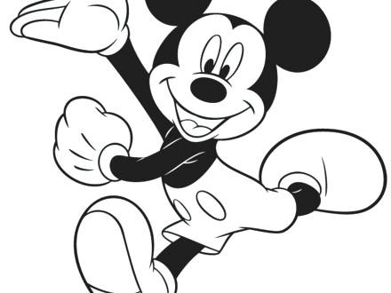 440x330 Colouring Pages Mickey Mouse Face Head Coloring On Page