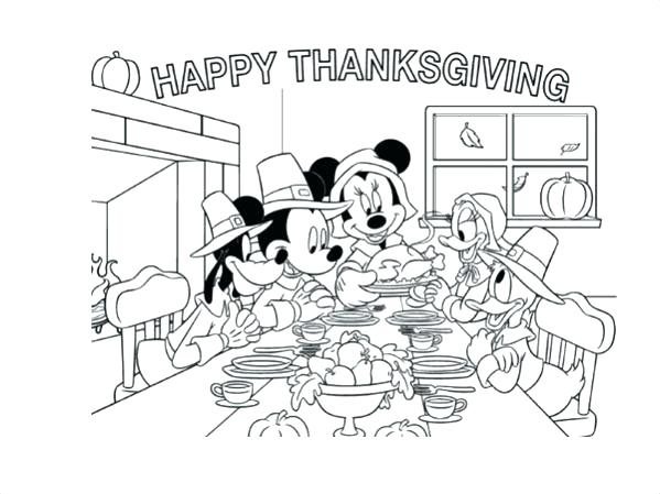 599x449 Coloring Pages For Thanksgiving For Free Mickey Mouse Thanksgiving
