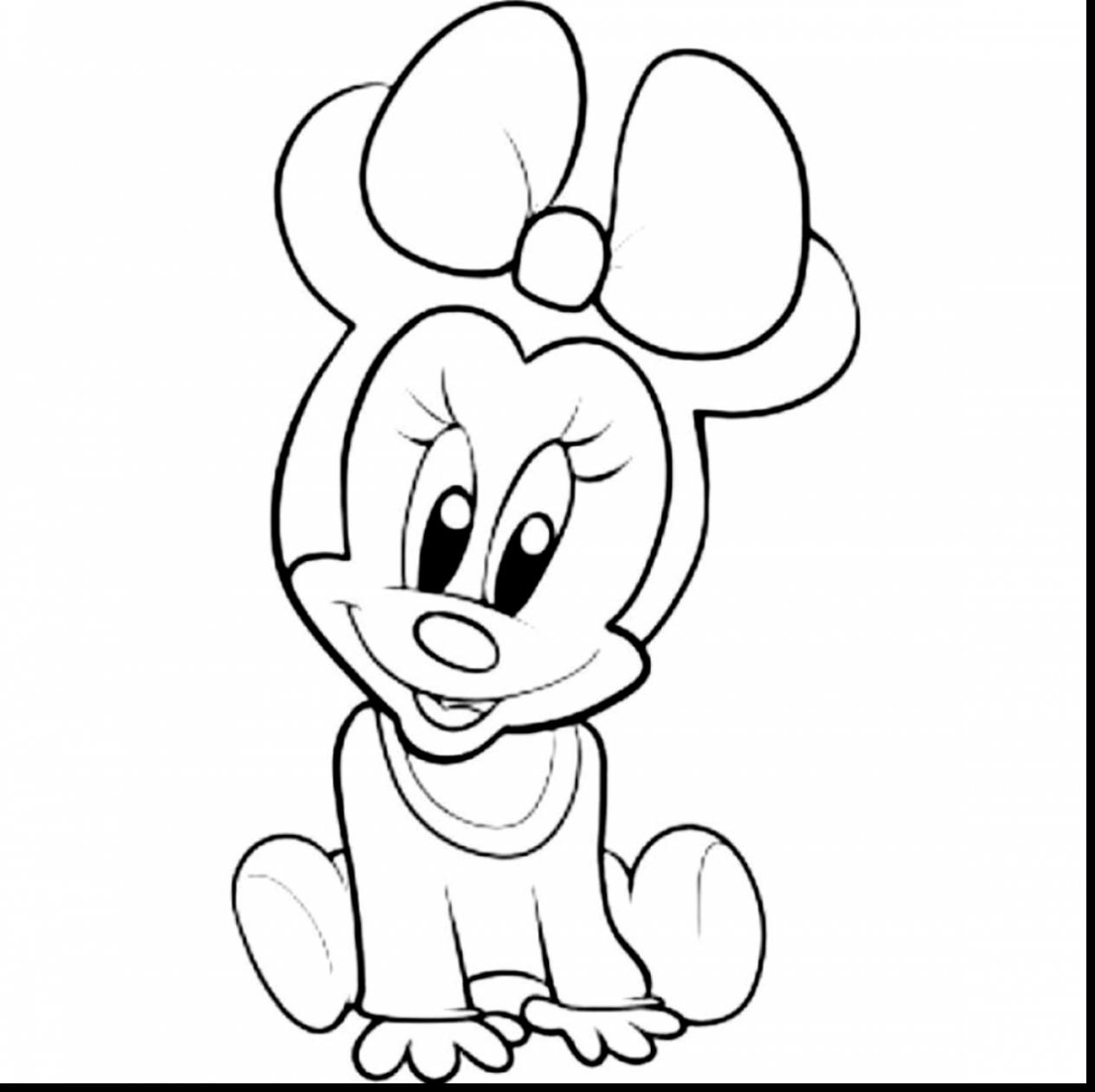 1265x1261 Baby Mickey Mouse Coloring Pages Printable Image For Minnie