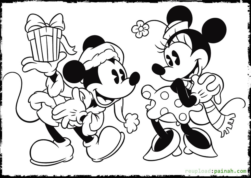 1024x728 Winsome Ideas Mickey Mouse Christmas Printable Coloring Pages Free