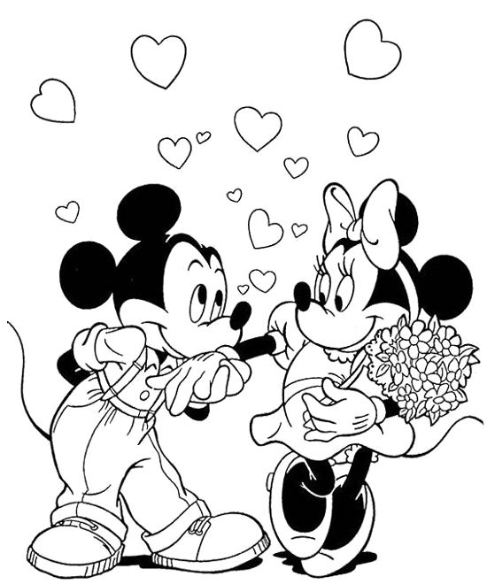 550x660 Mickey Love Minnie Coloring Page Color Pages Mice