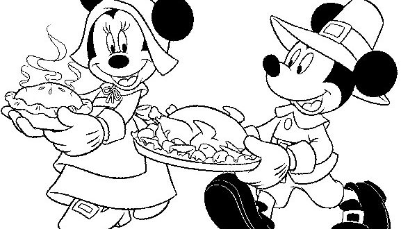 600x330 Thanksgiving Coloring Pages Mickey Mouse Pages Thanksgiving