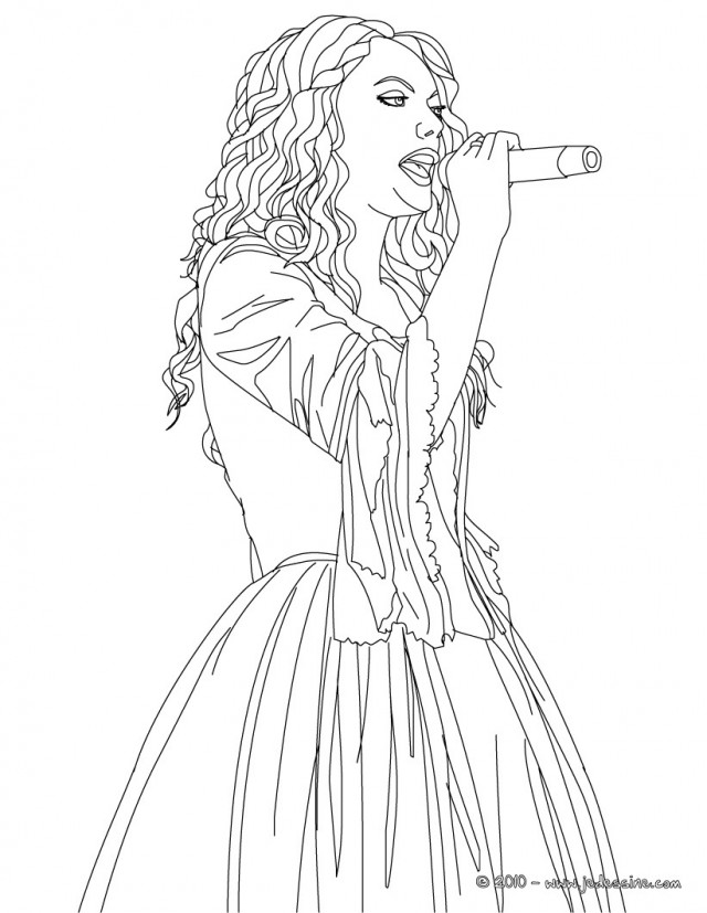 640x827 Taylor Swift Coloring Pages