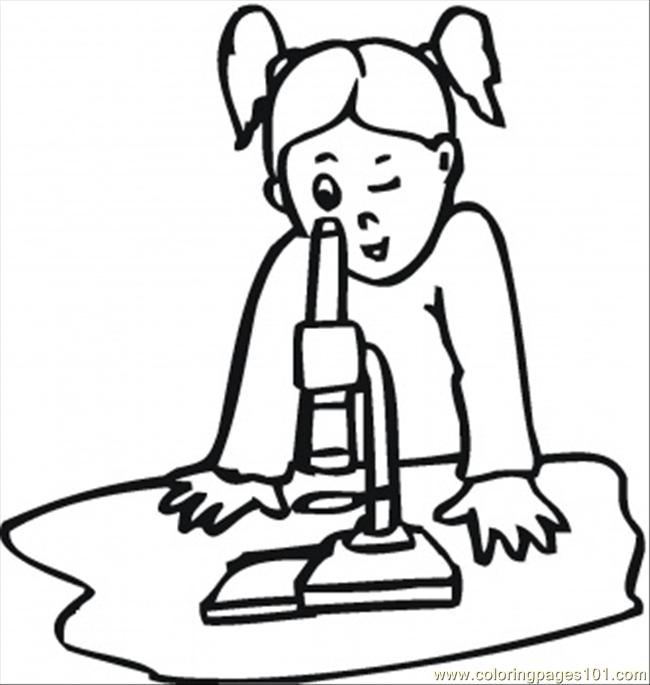 650x685 Biology Coloring Pages Schoolgirl On The Lesson Of Biology