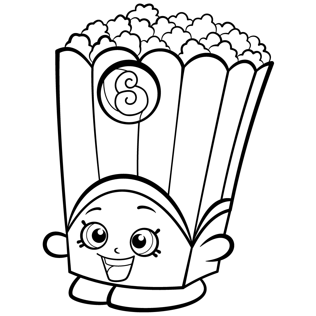 1024x1024 Popcorn Box Poppy Corn Coloring Page Shopkins