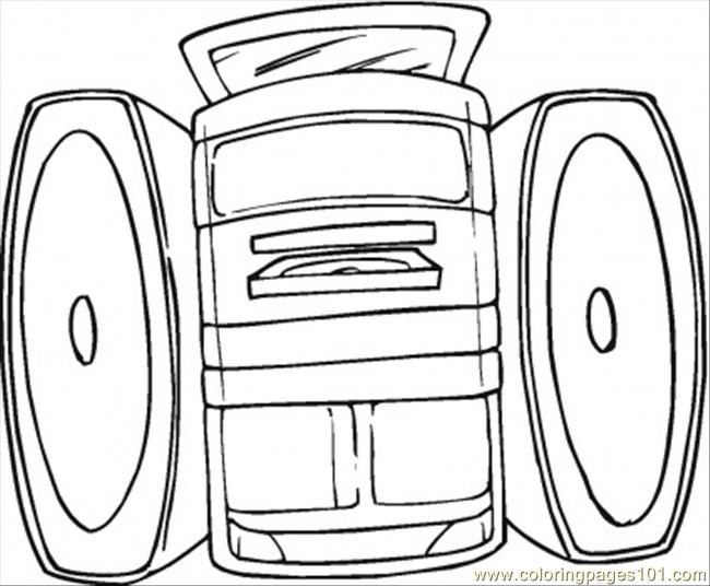 650x536 Sound System Coloring Page
