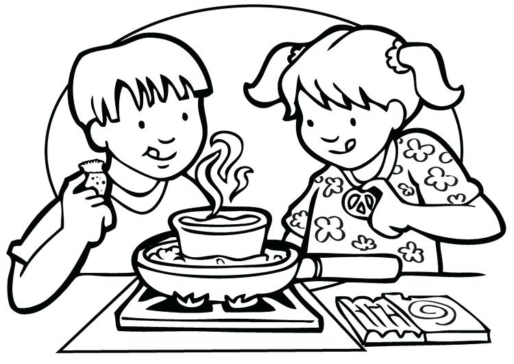 750x531 Coloring Page Cooking Coloring Page Cooking Free Printable Cooking