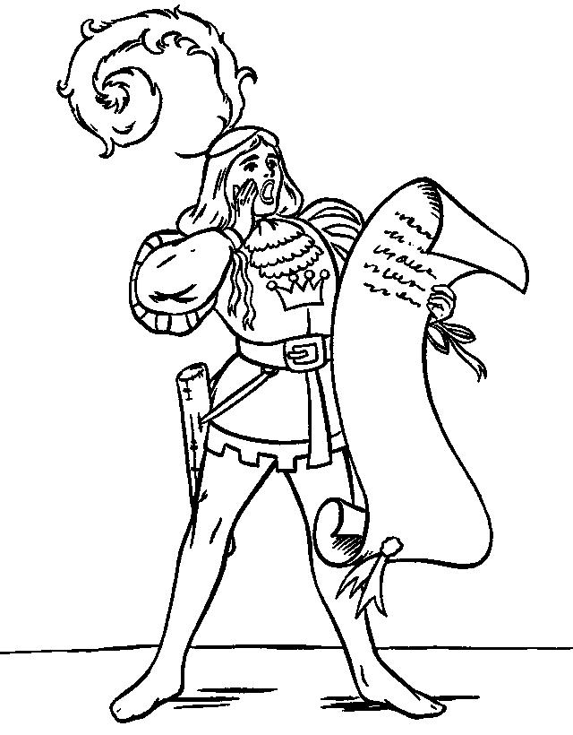 640x820 Middle Ages Coloring Page 16