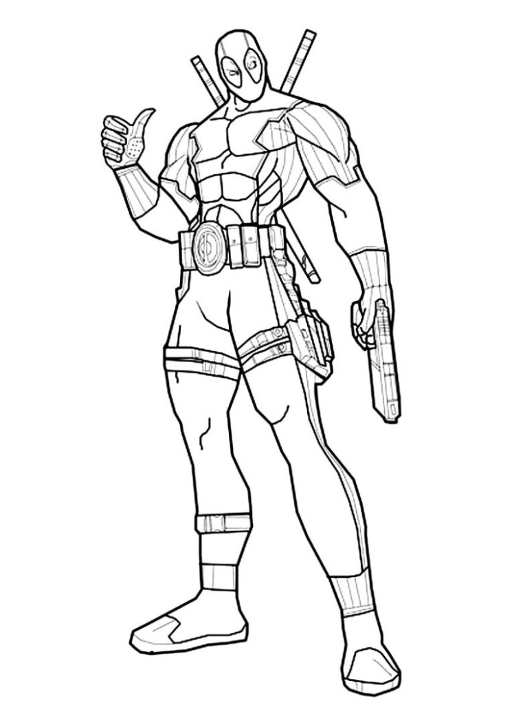 745x1024 Deadpool Coloring Pages Free 3473 Movie Coloring