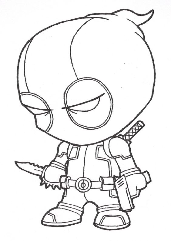 564x796 Best Deadpool Coloring Pages Middle Finger Free 3587 Printable