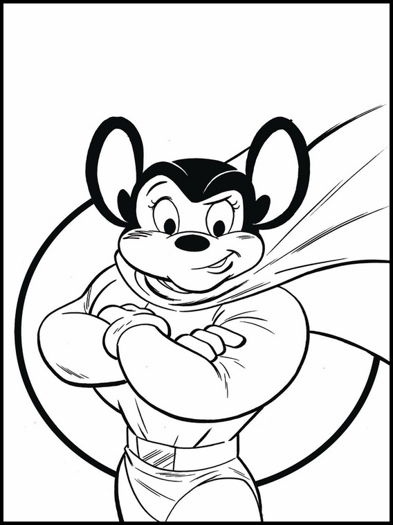 568x758 Mighty Mouse Printable Coloring Pages 3