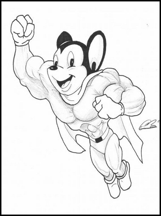 568x758 Printable Coloring Pages For Kids Mighty Mouse 1 Coloring Pages